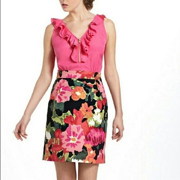 Anthropologie Tabitha Pink Ruffle Dress NEW! - Picture 1 of 5